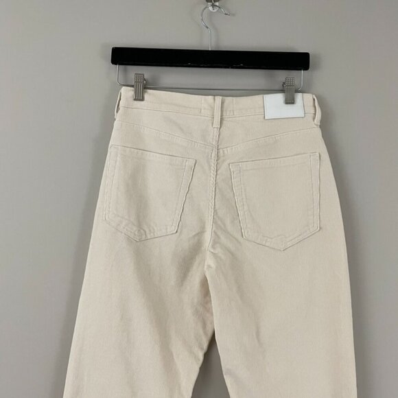 Everlane The Baby Cord Cheeky Straight Leg Pants in Cream Size 28 NWT - Picture 7 of 7